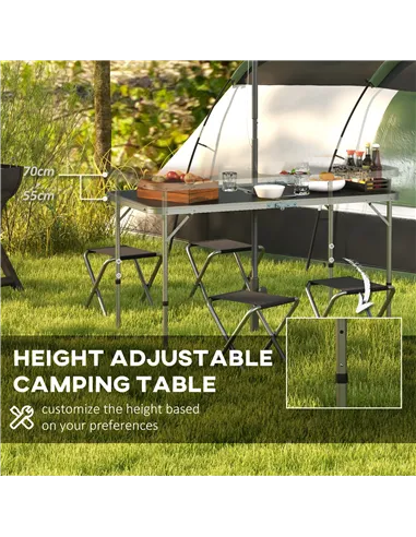 Outsunny Four-Person Foldable Aluminium Picnic Set