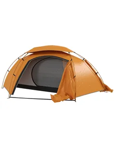 Outsunny Aluminium Frame Camping Tent Dome Tent with Removable Rainfly, 2000mm Waterproof, for 1-2 Man, Orange