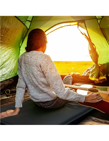 Outsunny Single Inflatable Mattress, with Carry Bag - Grey