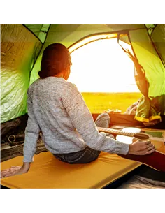 Outsunny Single Inflatable Mattress Sleeping Pad, Self-Inflating, Khaki 2
