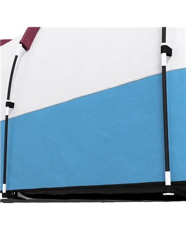 Outsunny Camping Tent, Large Tunnel Tent with Bedroom and Living Area, 2000mm Waterproof, Portable with Bag for 2-3 Man, Red