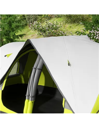 Outsunny Camping Tent for 6-8 Man with 2000mm Waterproof Rainfly and Carry Bag for Fishing Hiking Festival, Yellow