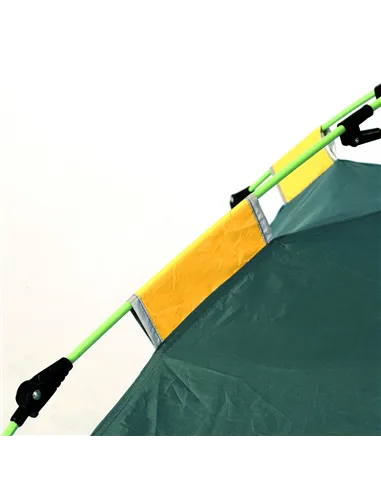 Outsunny Beach Tent for 1-2 Person Pop-up Design with 2 Mesh Windows & 2 Doors Dark Green