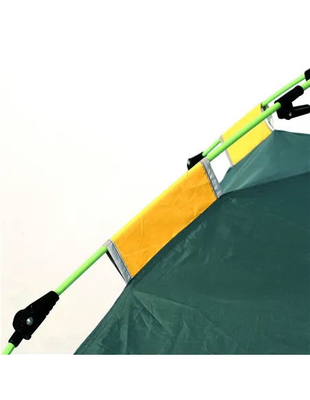 Outsunny Beach Tent for 1-2 Person Pop-up Design with 2 Mesh Windows & 2 Doors Dark Green