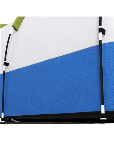 Outsunny Three Man Two-Room Tent, with Porch and Accessories - Green