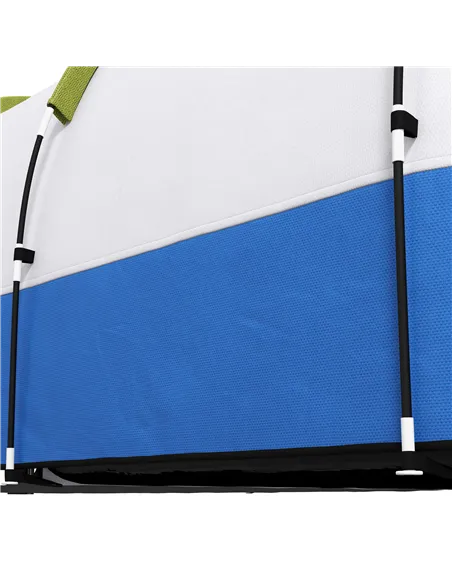 Outsunny Three Man Two-Room Tent, with Porch and Accessories - Green