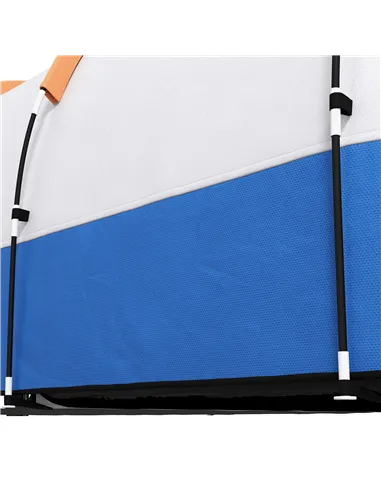 Outsunny Camping Tent, Large Tunnel Tent with Bedroom and Living Area, 2000mm Waterproof, Portable with Bag for 2-3 Man, Orange