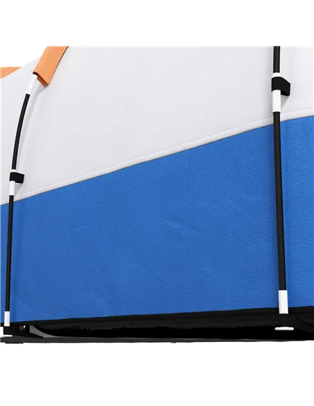 Outsunny Camping Tent, Large Tunnel Tent with Bedroom and Living Area, 2000mm Waterproof, Portable with Bag for 2-3 Man, Orange