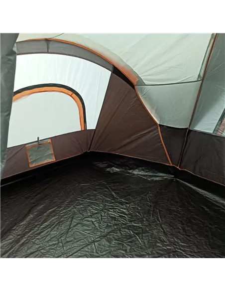Outsunny 5-6 Man Dome Camping Tent - Light Grey and Black