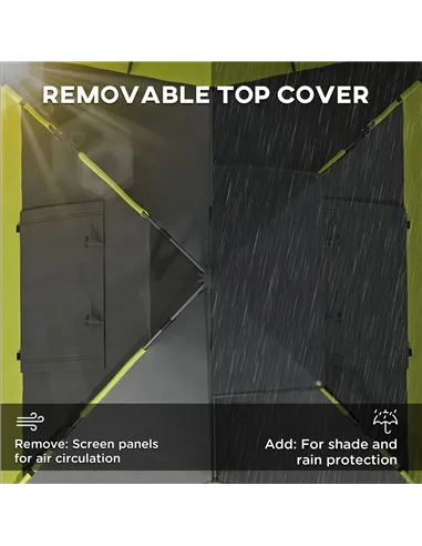 Outsunny Two-Man One Room Camping Tent, with Accessories - Green