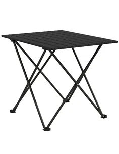 Outsunny Folding Camping Table, Lightweight Metal Picnic Table with Carry Bag, Foldable Table for Outdoor Camping, Picnic, Hikin