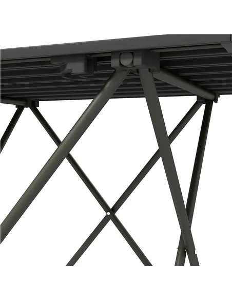 Outsunny Folding Camping Table, Lightweight Metal Picnic Table with Carry Bag, Foldable Table for Outdoor Camping, Picnic, Hikin