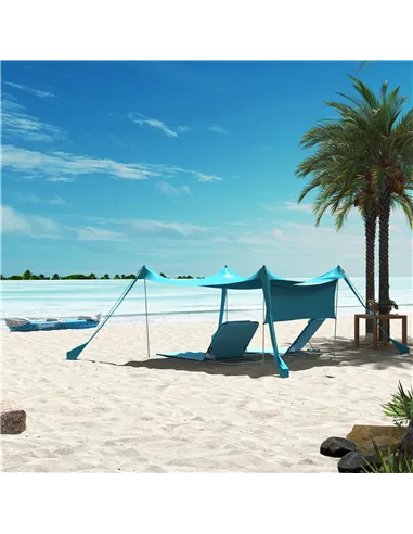 Outsunny Inflatable Kayak, Two-Person Inflatable Canoe Boat Set with Air Pump, Aluminium Oars, 318 x 80 x 50cm - Blue