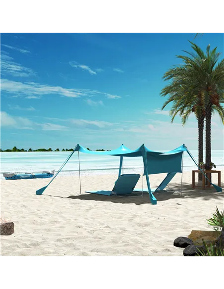 Outsunny Inflatable Kayak, Two-Person Inflatable Canoe Boat Set with Air Pump, Aluminium Oars, 318 x 80 x 50cm - Blue