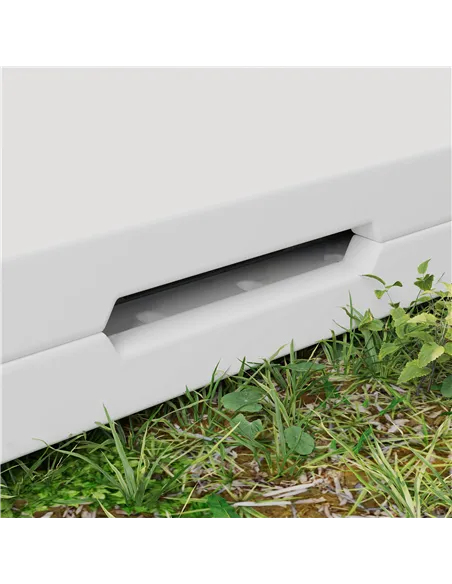 Outsunny 34/74cm Folding Camping Table, with Handle - White