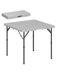 Outsunny 34/74cm Folding Camping Table, with Handle - Grey