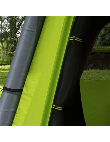 Outsunny Inflatable Camping Tent w/ Hand Pump, Easy Setup 1/2 Person Blow Up Tent Waterproof 190T Taffeta w/ Mesh Windows, Doors