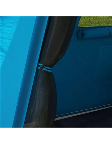 Outsunny Inflatable Camping Tent w/ Hand Pump, Easy Setup 1/2 Person Blow Up Tent Waterproof 190T Taffeta w/ Mesh Windows, Doors