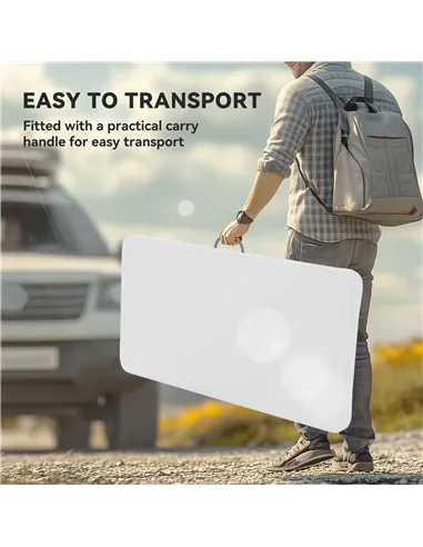 Outsunny Three-Piece Folding Picnic Table and Bench Set - Light Grey