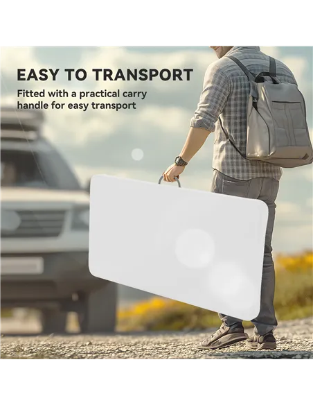 Outsunny Three-Piece Folding Picnic Table and Bench Set - Light Grey