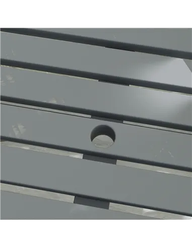 Outsunny 6 Seater Wooden Picnic Table Bench for Outdoor Garden or Patio with Parasol Cutout 150 cm Grey