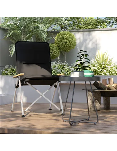 Outsunny Portable Camping Chair for Adults, High Back Folding Chair with Padded Seat and Carry Bag, Outdoor Recliner for Hiking,