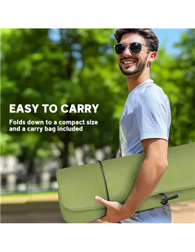 Outsunny Portable Padded Camping Chair, with Bag - Green