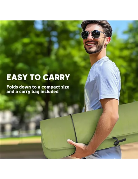 Outsunny Portable Padded Camping Chair, with Bag - Green