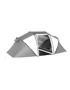 Outsunny 4-6 Man UV Protection Camping Tent - Charcoal Grey and White