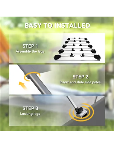 Outsunny Lightweight Camping Bed, Aluminium Portable Camp Cot w/ Strong Support 150kg and Carry Bag for Camping, Dark Grey