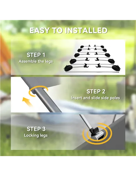 Outsunny Lightweight Camping Bed, Aluminium Portable Camp Cot w/ Strong Support 150kg and Carry Bag for Camping, Dark Grey