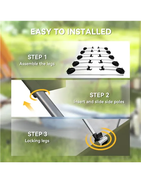 Outsunny Lightweight Camping Bed, Aluminium Portable Camp Cot w/ Strong Support 150kg and Carry Bag for Camping, Dark Green