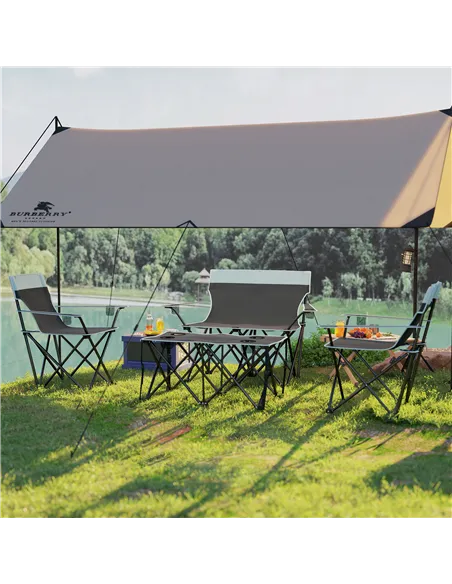 Outsunny Four-Piece Portable Picnic Table Set - Grey