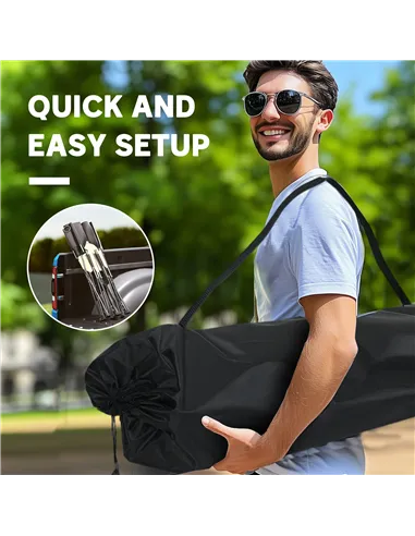 Outsunny Double Camping Chair for Adults, Oversized Heavy Duty Padded Folding Chair with Armrests, Cup Holders and Carry Bag for