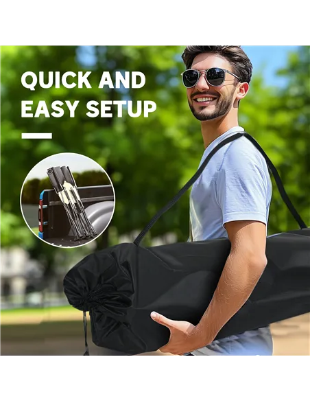 Outsunny Double Camping Chair for Adults, Oversized Heavy Duty Padded Folding Chair with Armrests, Cup Holders and Carry Bag for