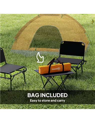 Outsunny 2 Person Camping Tent, Dome Tent with Zipped Doors, Storage Pocket, Portable Handy Bag, Orange