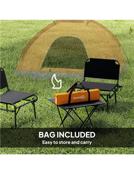 Outsunny 2 Person Camping Tent, Dome Tent with Zipped Doors, Storage Pocket, Portable Handy Bag, Orange