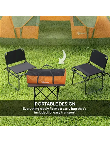 Outsunny 5-6 Man Dome Camping Tent - Orange