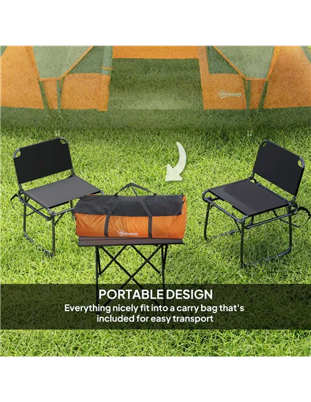 Outsunny 5-6 Man Dome Camping Tent - Orange