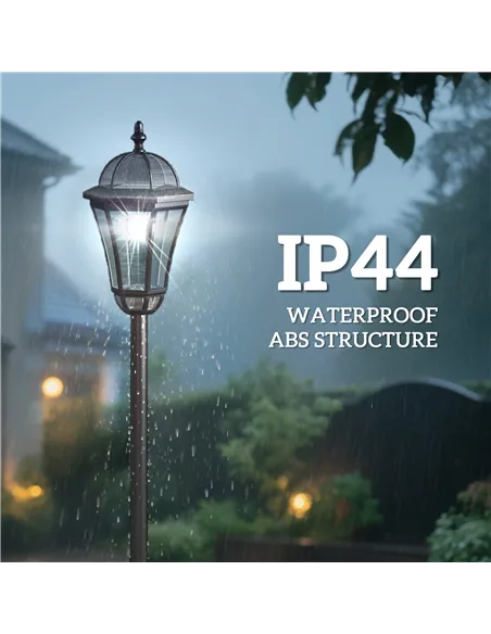 Outsunny 2 PCS 1.3M Garden Solar Lamp Post Lights Solar Powered LED Lantern Patio Pathway Walkway Outdoor Water-Resist Auto Swit