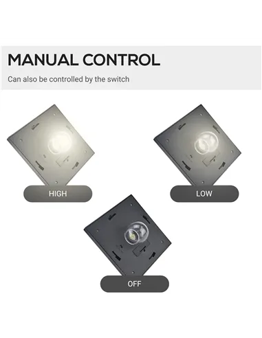 Outsunny 1.8m Traditional Victorian Style 3 Way Head Outdoor Garden Solar Post Lamp Sensor Dimmable LED Lantern Bollard Pathway 