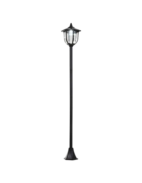 Outsunny Outdoor Garden Solar Post Lamp Sensor Light  LED Lantern Bollard Pathway Torch Light 1.77m Tall