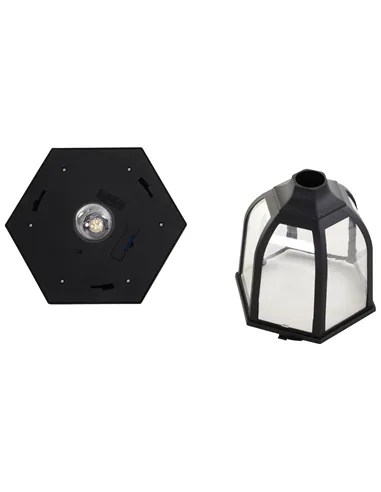 Outsunny Outdoor Garden Solar Post Lamp Sensor Light  LED Lantern Bollard Pathway Torch Light 1.77m Tall