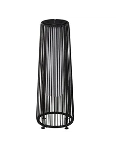 Outsunny Patio Garden Solar Powered Lights Woven Resin Wicker Lantern Auto On/Off