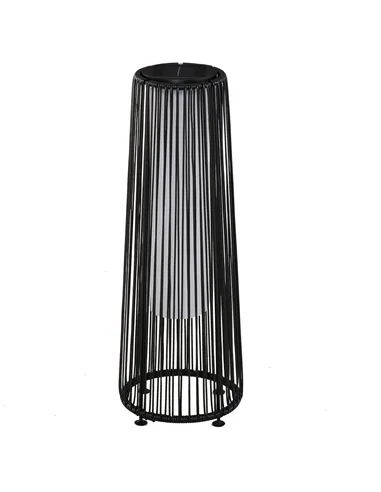 Outsunny Patio Garden Solar Powered Lights Woven Resin Wicker Lantern Auto On/Off