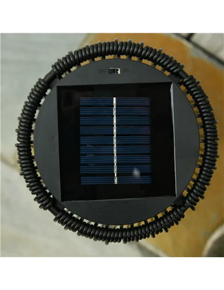 Outsunny Patio Garden Solar Powered Lights Woven Resin Wicker Lantern Auto On/Off