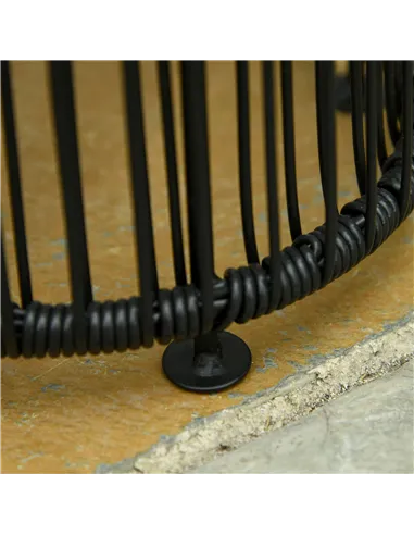 Outsunny Patio Garden Solar Powered Lights Woven Resin Wicker Lantern Auto On/Off