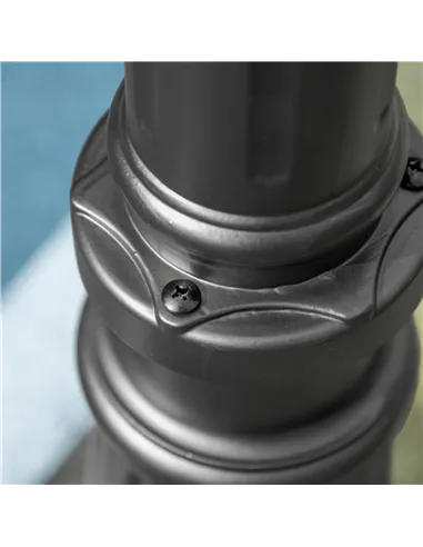 Outsunny 2.4 m Garden Lamp Post Light, LED Solar Powered Patio Path Lighting Lamp with Aluminium Frame, PIR Motion Sensor for La