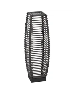 Outsunny Rattan Solar Floor Lamp, 68cm Tall Outdoor Garden Lantern Pathway Light & Decorative Lighting with Auto On/Off LED Ligh