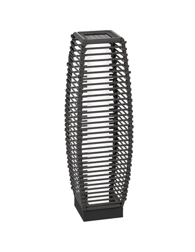 Outsunny Rattan Solar Floor Lamp, 68cm Tall Outdoor Garden Lantern Pathway Light & Decorative Lighting with Auto On/Off LED Ligh